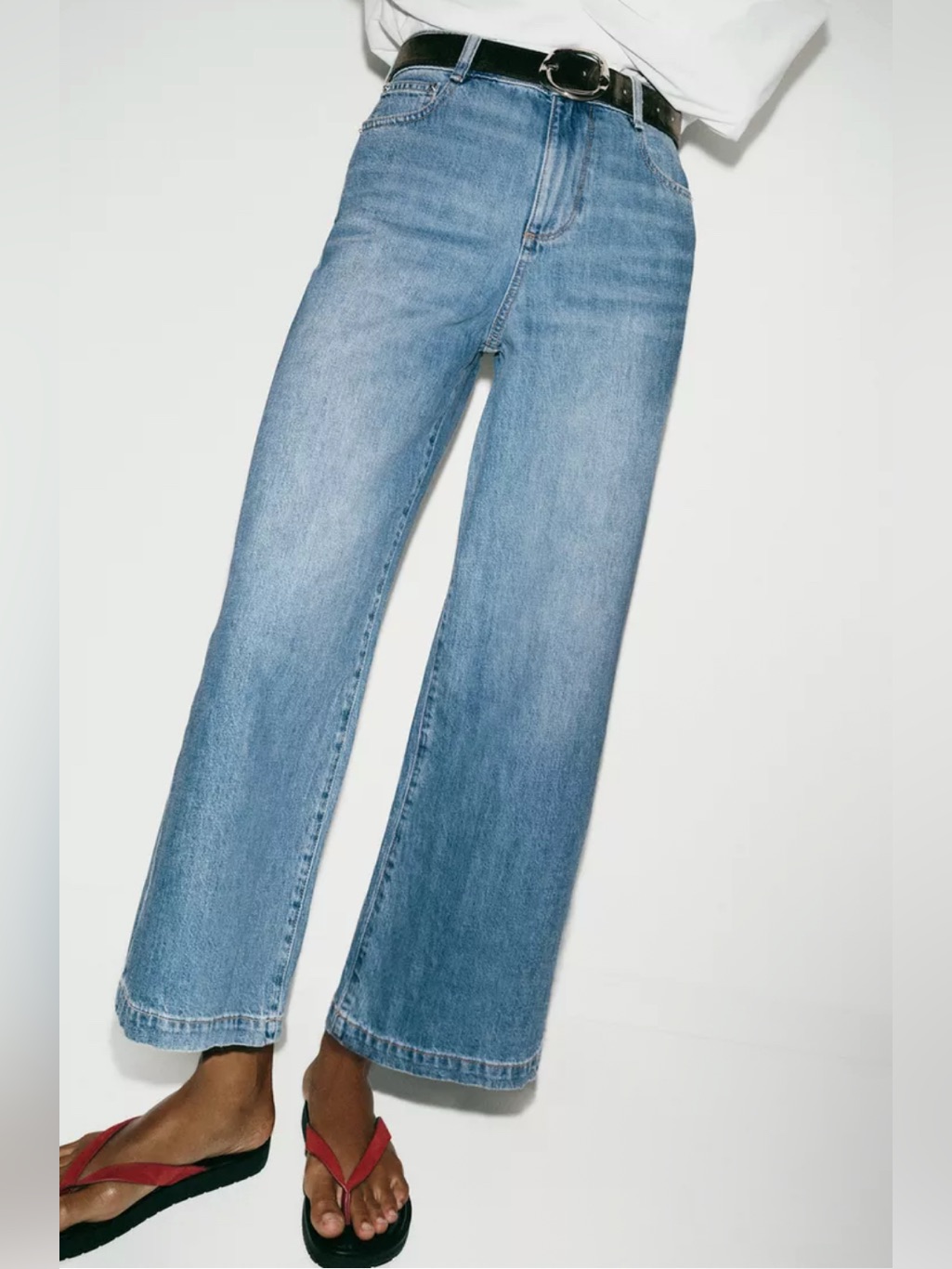 Zara Wide Leg Cropped Jean, Like-New